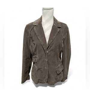 J. Jill Women's Taupe Corduroy Blazer Size Medium